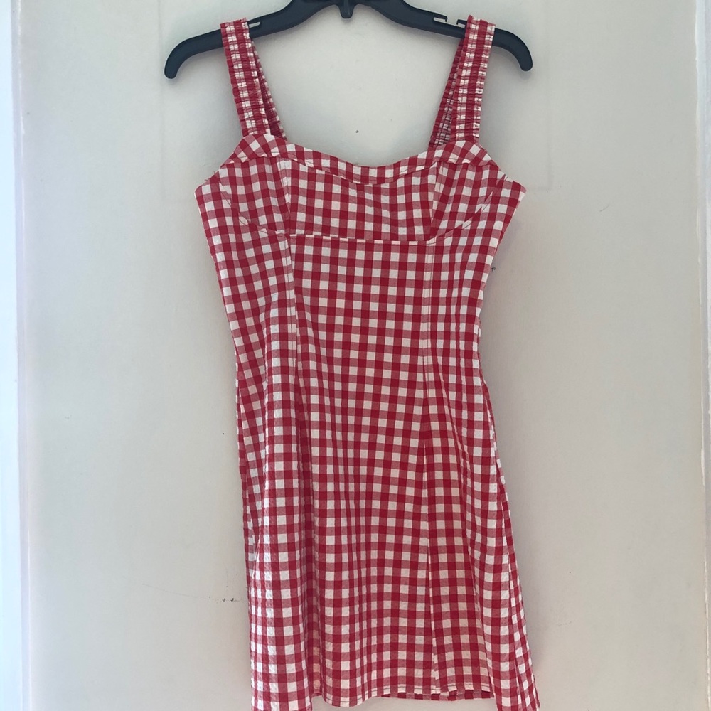 *NWOT* Zara Red Gingham Mini Dress